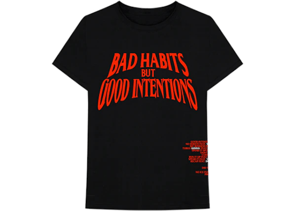 Buy Nav x Vlone Bad Habits Tee Black at Sasom – Authentic and Ready to Ship