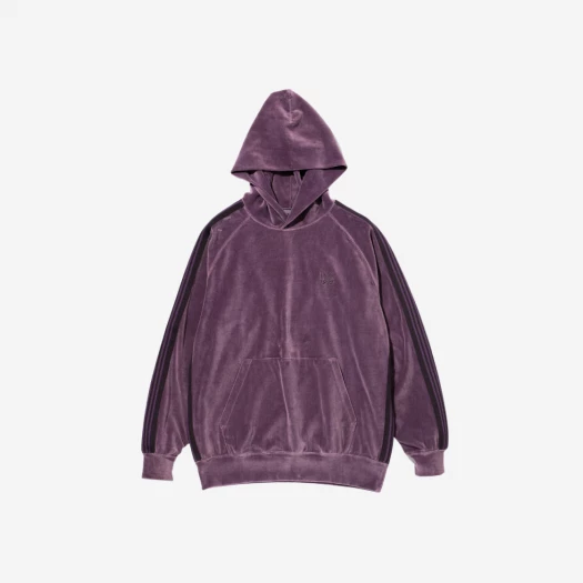 ★人気★【Needles】 Track Hoodi.e Velour Purple Needles Hoodie Track Hoody-C Pe Velour L Cotton Purple Solid