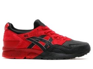 New ASICS Tiger GEL LYTE V black red TQ6P4L 2590 Mens Casual Shoes Sneakers