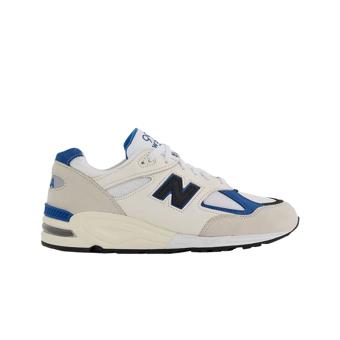 สนีกเกอร์ New Balance 990v2 Made in USA White Blue | SASOM