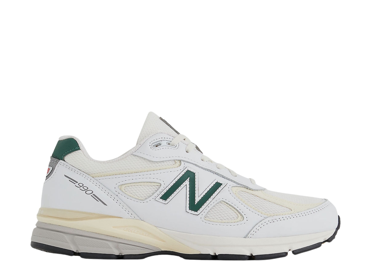 New Balance 990v4 MiUSA White Green | Sasom