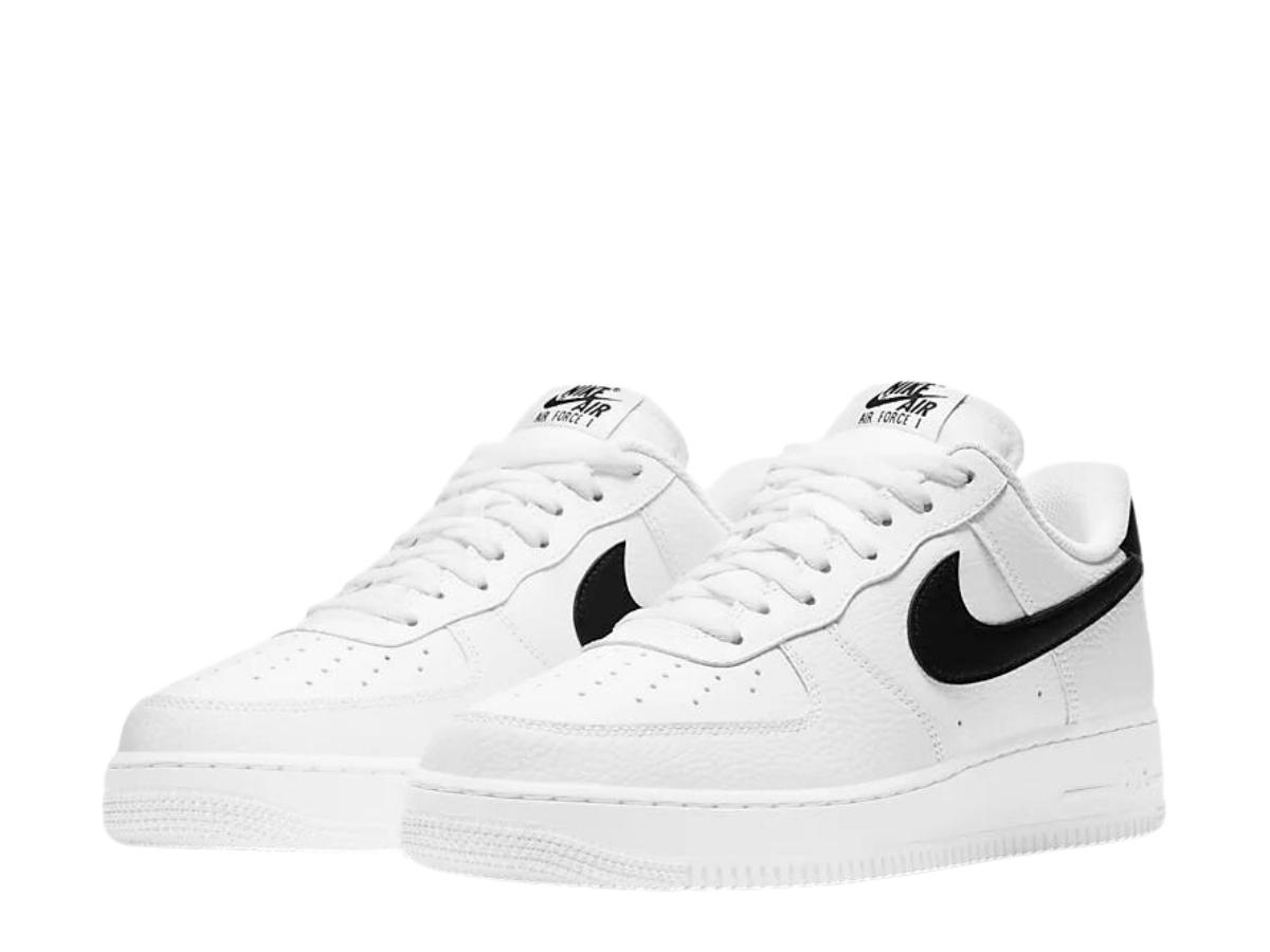 SASOM | Nike Air Force 1 Low 07 White Black Pebbled Leather