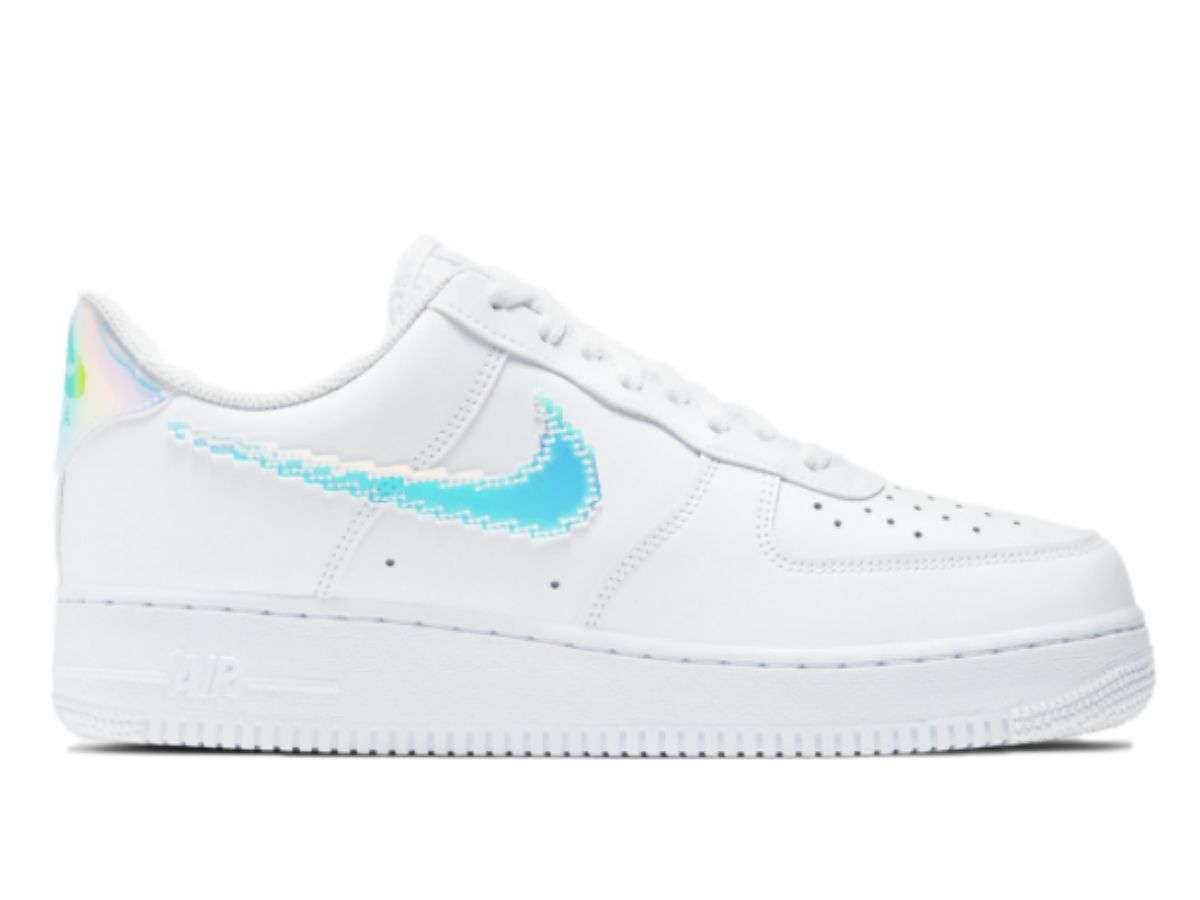 womens air force 1 low iridescent swoosh