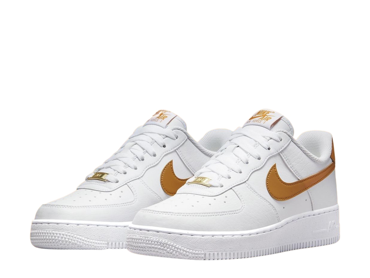 Nike air force outlet one white and gold