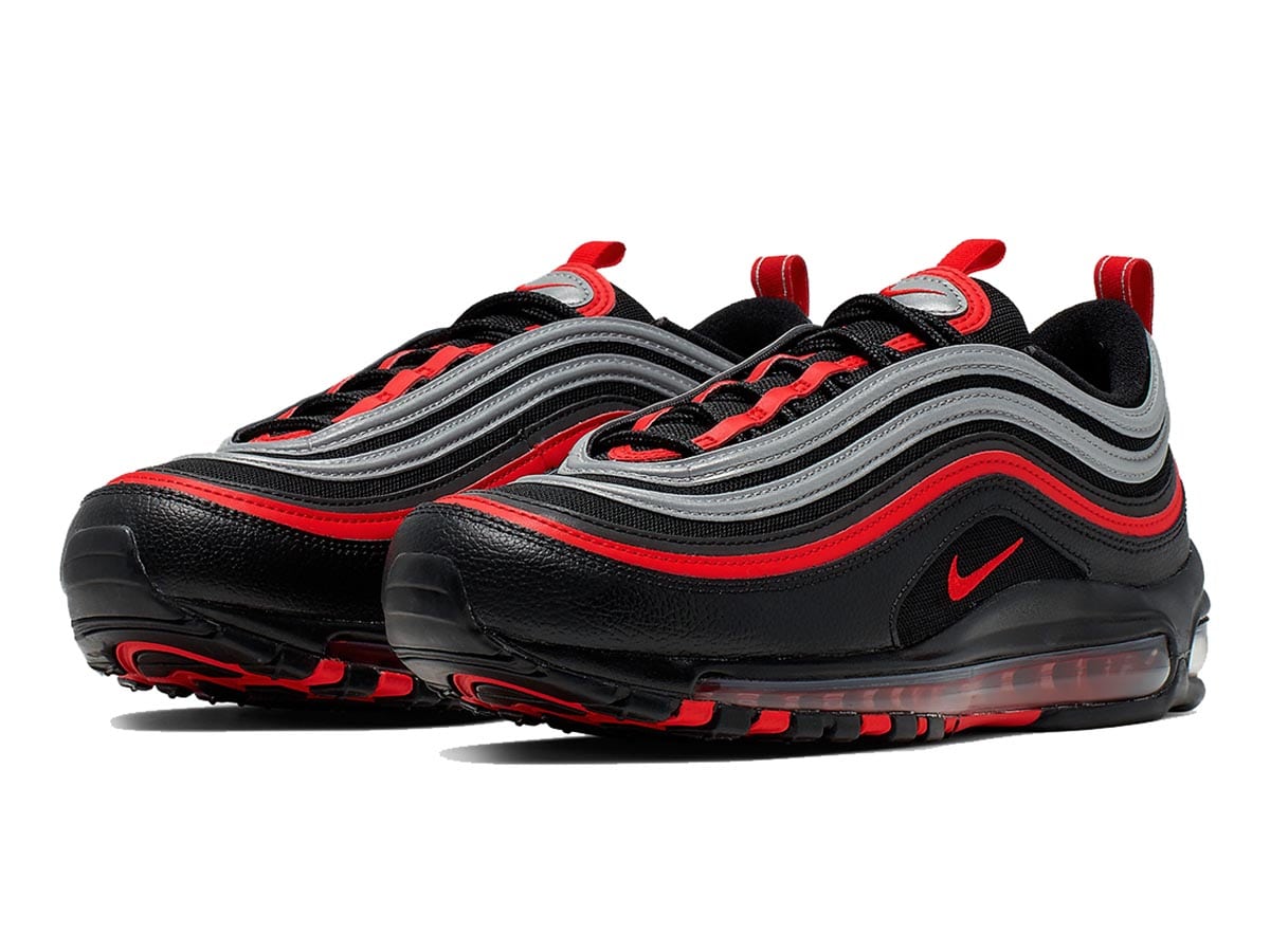 Buy Sell Nike Air Max 97 Black Red Silver 100 Authentic