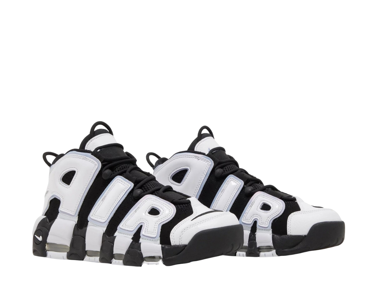 Nike uptempo 96 black best sale and white