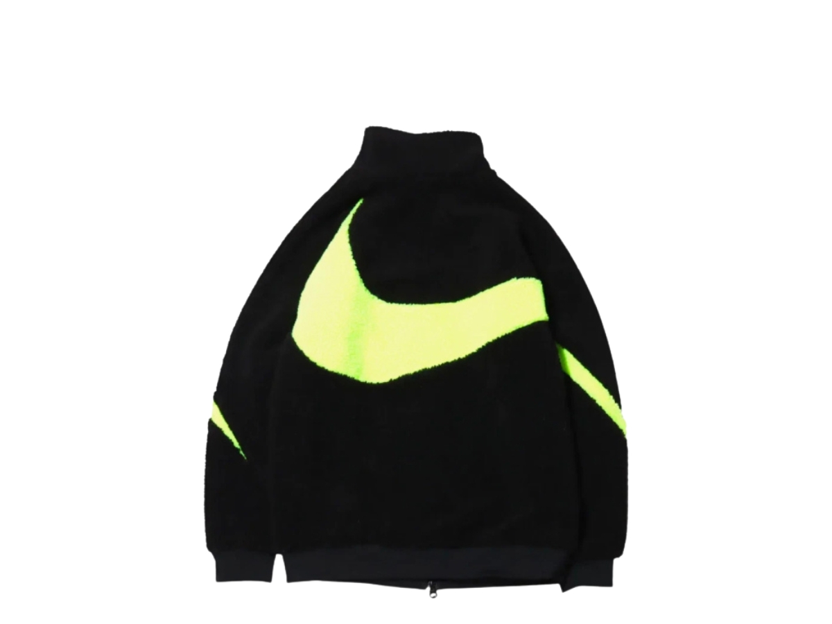 SASOM | apparel Nike Big Swoosh Full Zip Jacket Black Volt Check the ...