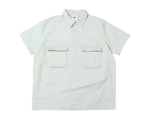 Buy Nike Life Military Short-Sleeve Button-Down Shirt Light Silver-White at Sasom – Authentic and Ready to Ship