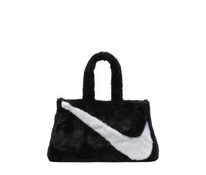 Nike Sportswear Faux Fur Tote Black-White