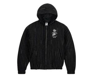 Nike x Stussy Striped Wool Jacket Black