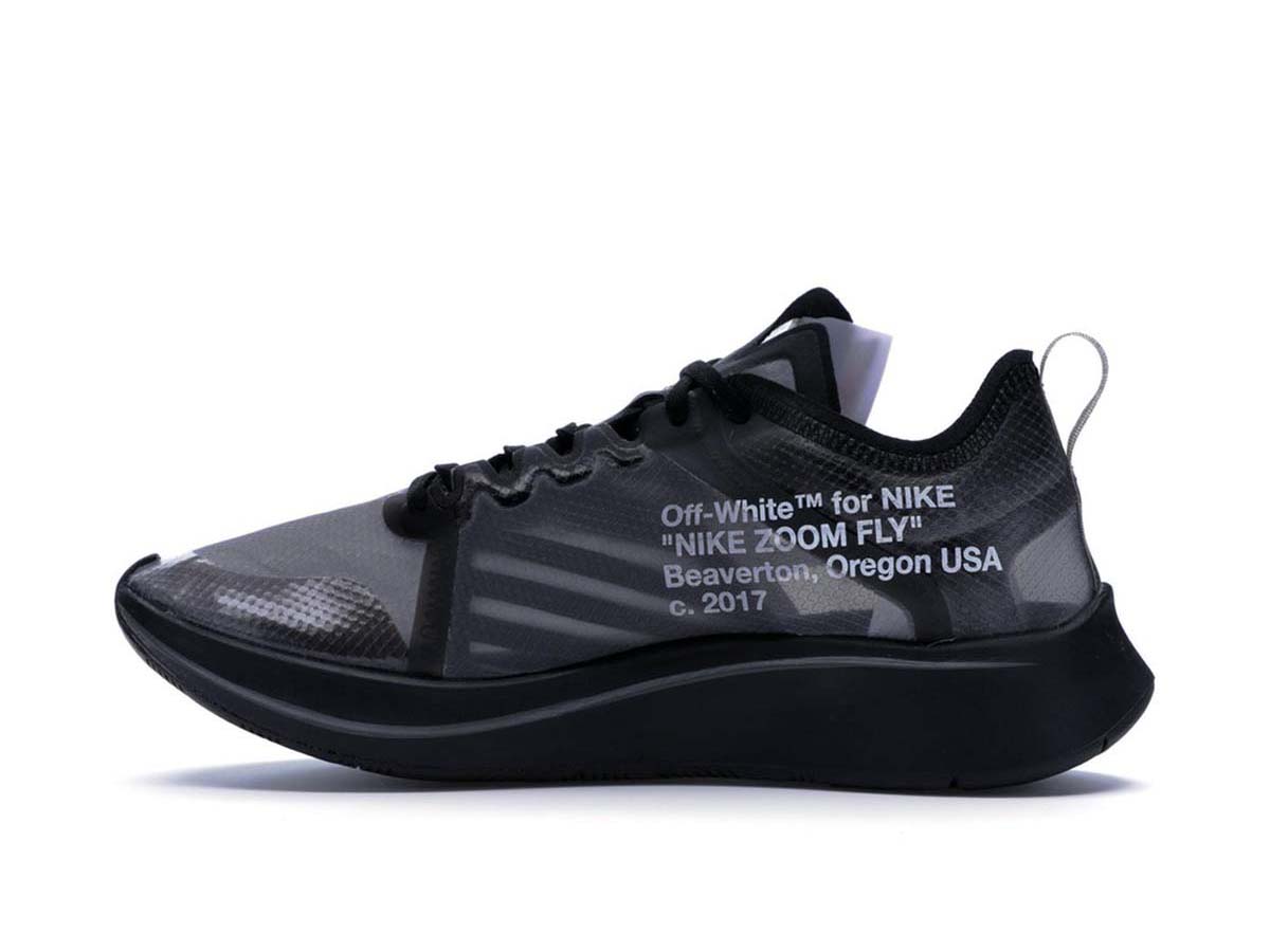 Nike off white zoom fly fashion black silver