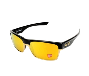 Oakley Twoface OO9189-18 Sunglasses In Black Acetate Frame With Yellow Lenses