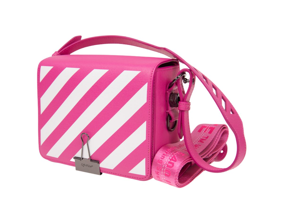 SASOM bags Off White Binder Clip Bag Diag Fuchsia White Check the latest price now