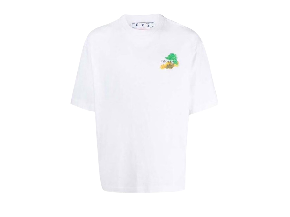 Off-White Brush Arrow Slim S/S T-Shirt White Multicolor