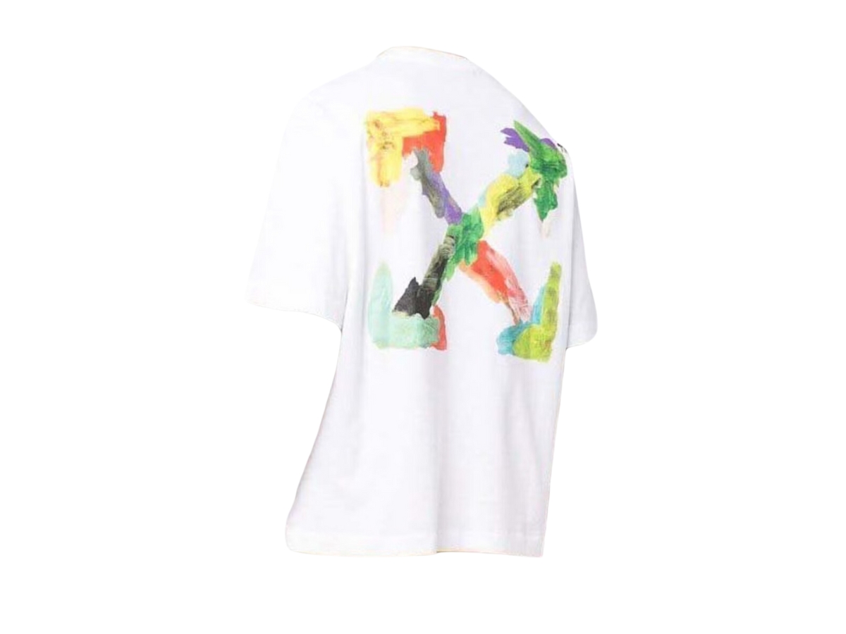 Off-White Brush Arrow Slim S/S T-Shirt White Multicolor