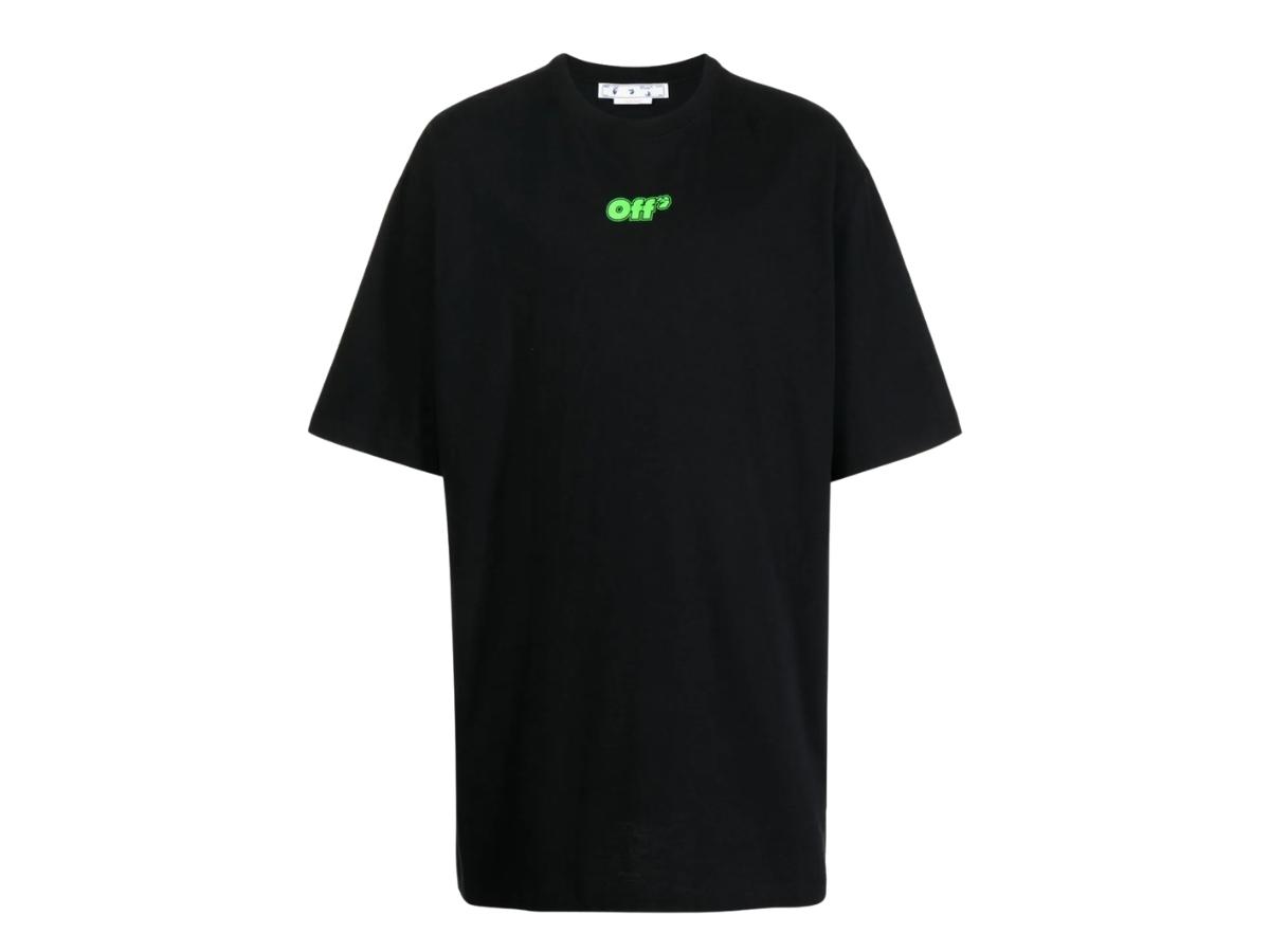 Off-White logo-print short-sleeve T-shirt Black | ของแท้