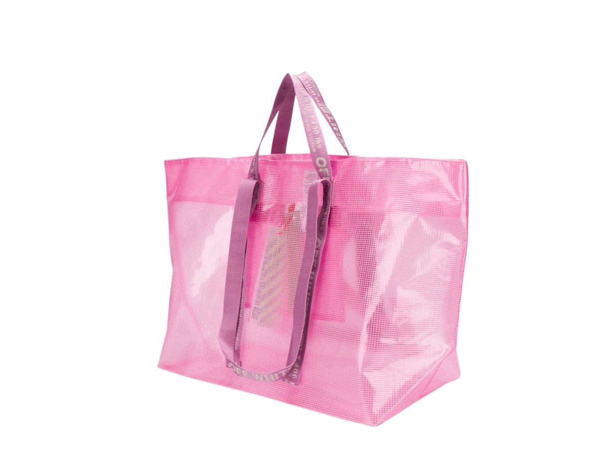 Off white tote online bag pink