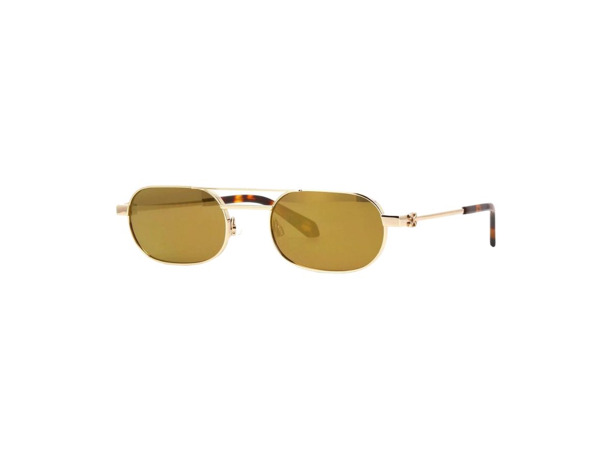Off-White OERI123 VAIDEN Sunglasses In Shiny Gold Acetate