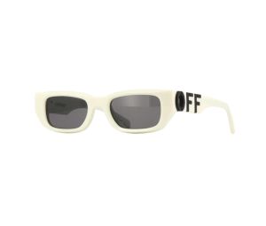 Off-White OERI124 FILLMORE Sunglasses In White Acetate Frame With Black Lens