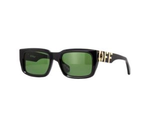 Off-White OERI125 HAYS Sunglasses In Shiny Black Frame With Grey Light Mirror Lenses