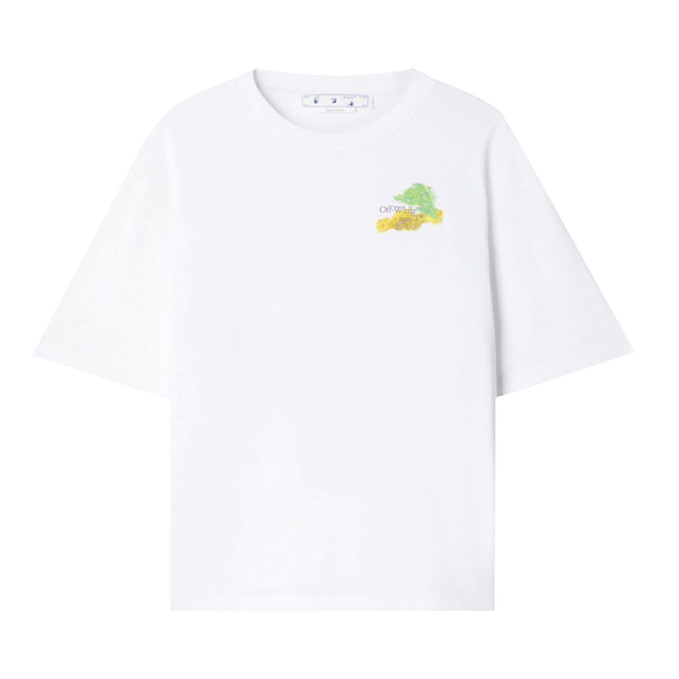 OFF-WHITE★Brush Arrows Slim Logo Print Skate T-shirt OFF-WHITE Brush Arrows Slim Skate S/S Tee White/Multi Men's