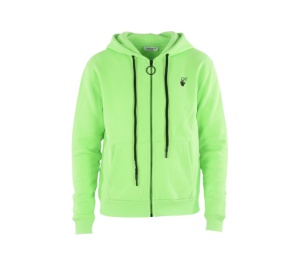 Buy Off-White Hooded Sweatshirt With Zip Green at Sasom – Authentic and Ready to Ship