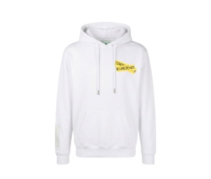 Buy Off-White Fire Yellow CautionTape Hoodie White at Sasom – Authentic and Ready to Ship