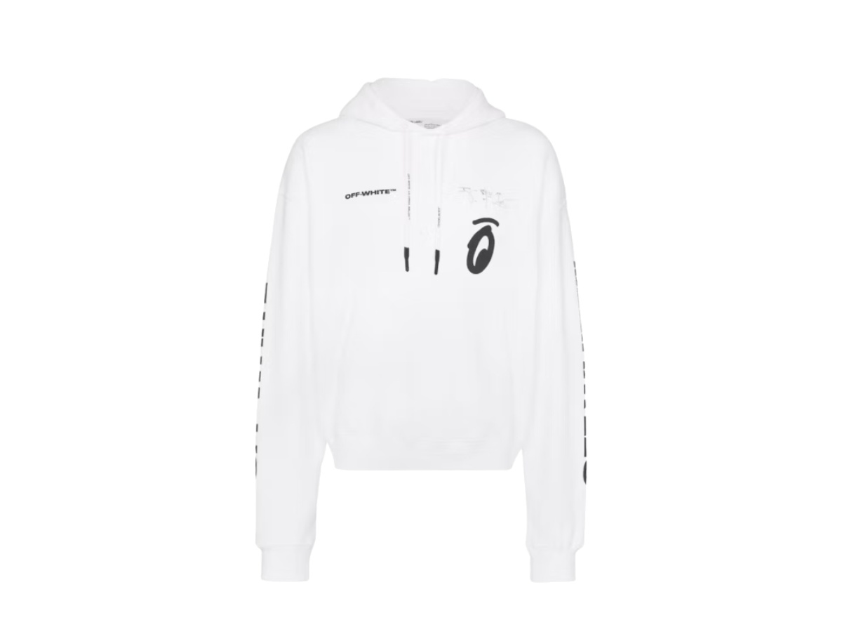 Off-White Splitted Arrows Hoodie White Black