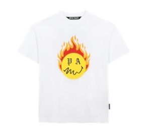 Palm Angels Burning Head Crew Neck T-Shirt White