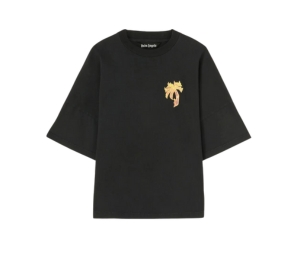 Buy Palm Angels Burning Palm T-Shirt Black Gold at Sasom – Authentic and Ready to Ship