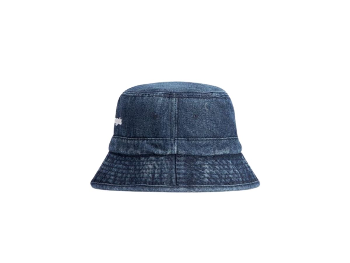Palm Angels Denim Bucket Hat Blue