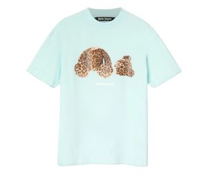 Palm Angels Leopard Bear T-Shirt Seafoam Brown