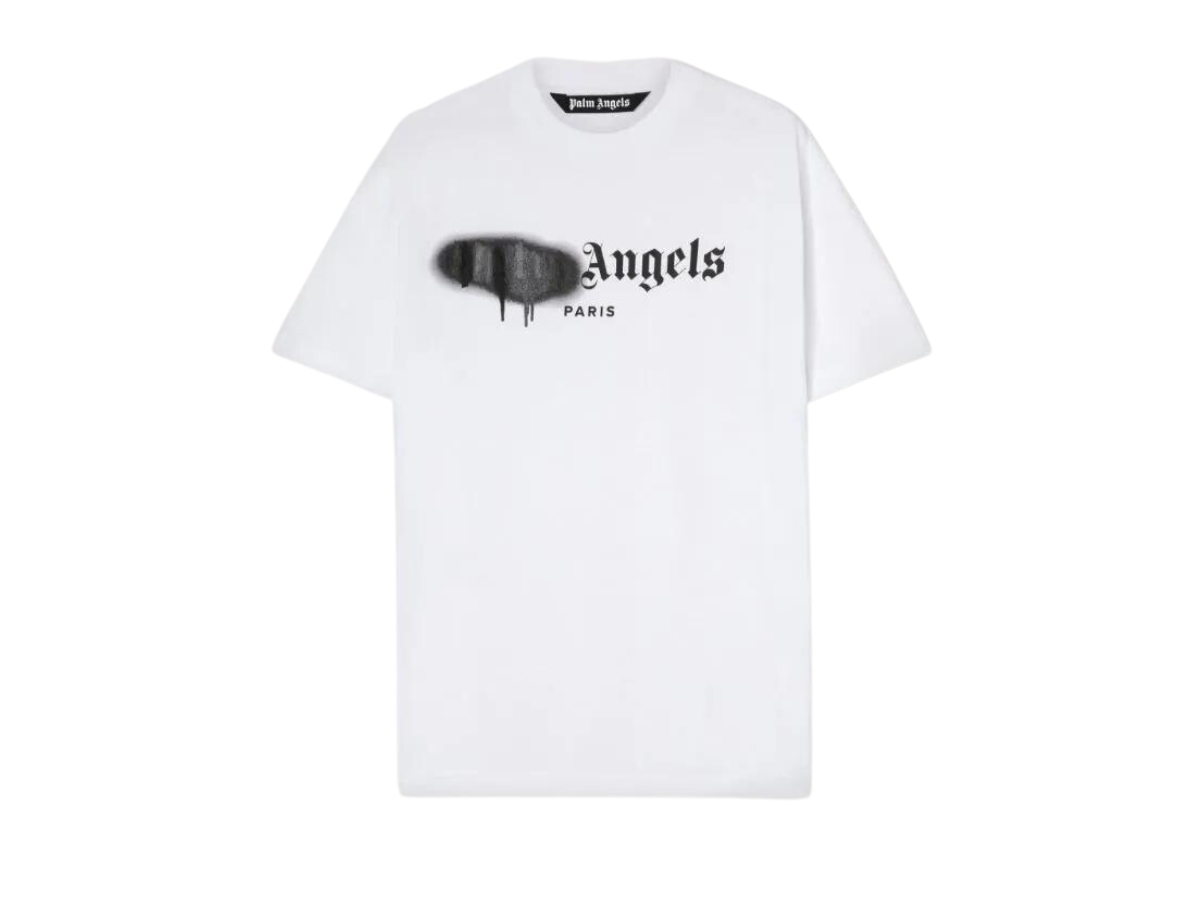 SASOM | เสื้อผ้า Palm Angels Paris Sprayed Logo Tee White Black เช็ค ...