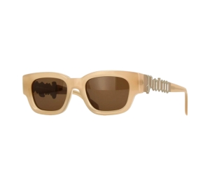 Palm Angels Posey Sunglasses In Square Frame With Brown Lens Sand Opal