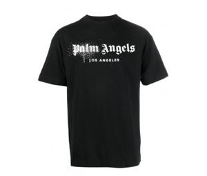 Shop Palm Angels Rhinestone-Embellished Logo T-Shirt