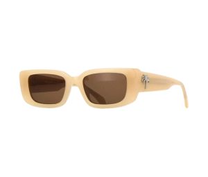 Buy Palm Angels Yosemite Sunglasses In Sand Opal Acetate Frame With Silver Palm And Brown Lenses at Sasom – Authentic and Ready to Ship