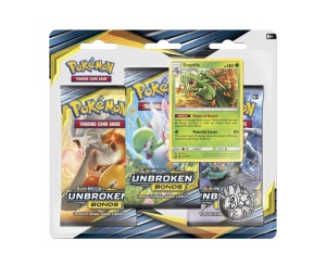 Buy Pokemon Sun & Moon "Unbroken Bonds" 3 Pack Blister (Random Art) & Coin & Sceptile Promo Card (EN) at Sasom – Authentic and Ready to Ship