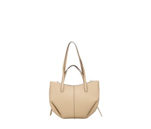 Buy Polene Textured Calfskin Cyme Mini Tote Sand Beige at Sasom – Authentic and Ready to Ship