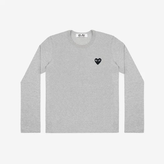 Buy Play Comme des Garcons Black Heart LS T-Shirt Grey at Sasom – Authentic and Ready to Ship