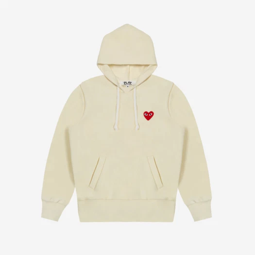 Buy Play Comme des Garcons Hooded Sweatshirt Ivory at Sasom – Authentic and Ready to Ship