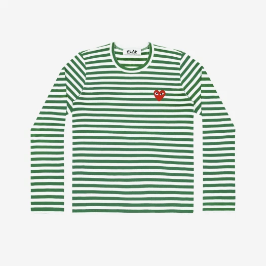 Buy Play Comme des Garcons Striped LS T-Shirt Green White at Sasom – Authentic and Ready to Ship