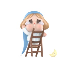 Buy (เช็คการ์ด) Pop Mart The Moon Catcher -Mini Crybaby Crying To The Moon Series Figures at Sasom – Authentic and Ready to Ship