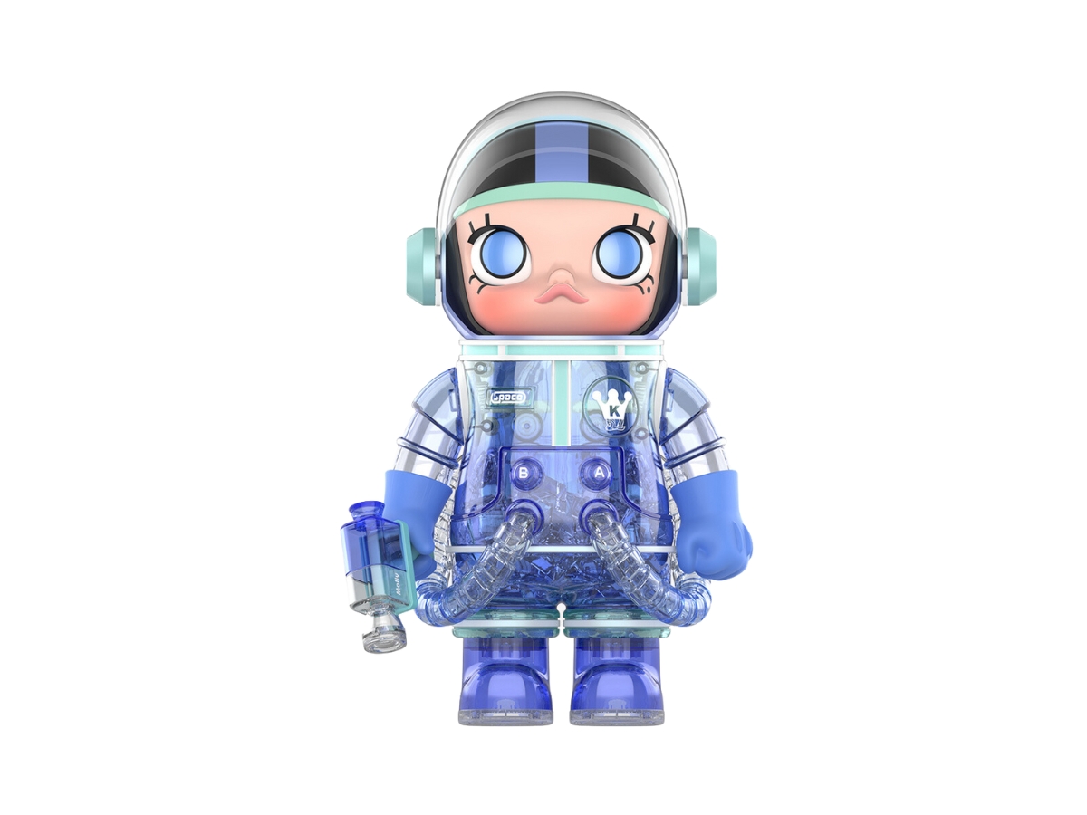 เช็คการ์ด) Pop Mart Blue Hawaii (Mega Space Molly Soft