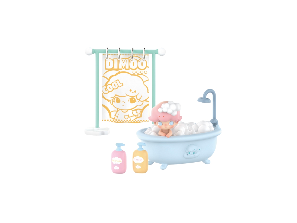 (เช็คการ์ด) Pop Mart Bubble Bath (DIMOO Homebody Series)
