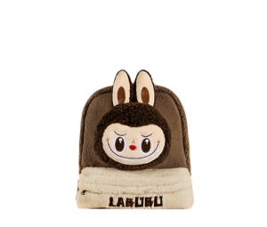 Pop Mart Classic Bag Series LABUBU Berber Fleece Backpack (Brown)