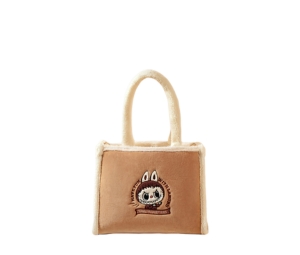 Pop Mart Classic Bag Series LABUBU Plush Tote Bag (Brown)