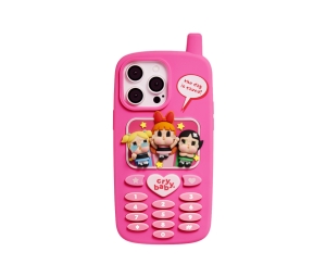 (เช็คการ์ด) Pop Mart CRYBABY × Powerpuff Girls Series-Phone Case For iPhone 14 Promax