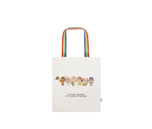 Pop Mart CRYBABY CHEER UP, BABY! (SERIES-Canvas Bag) White Ver.