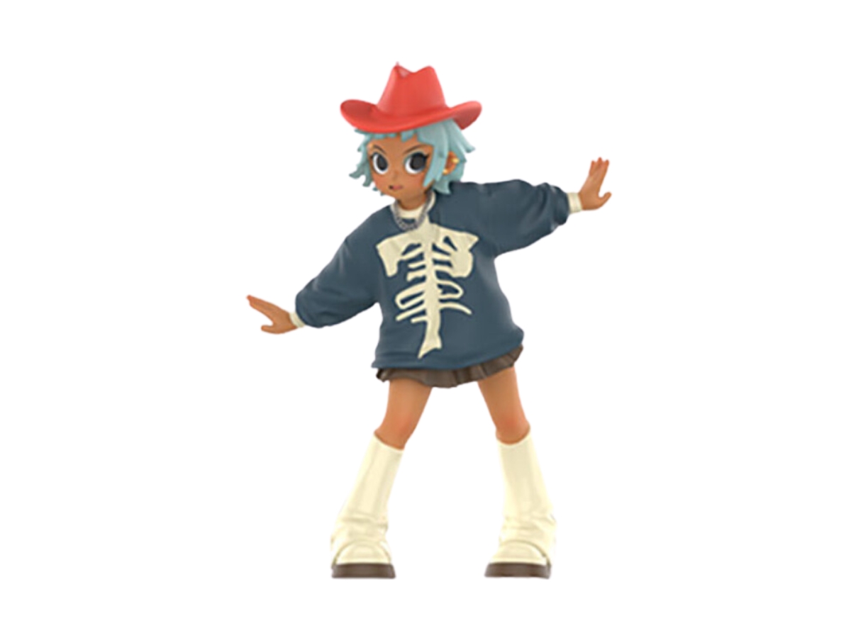 thumbnail interactive-video image 1 of POP MART Peach Riot Rise Up Series Frankie Diva Mini Figure – Kawaii Toy, Open Box 1 of 5