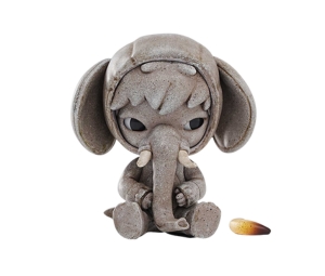 Pop Mart Hirono Elephant In The Room Figure (Wood Color)